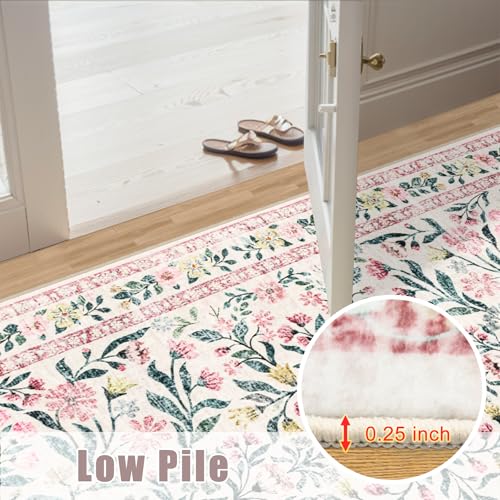 8x10 Area Rug Living Room (Pink/Green / 8' x 10' (Rectangular))