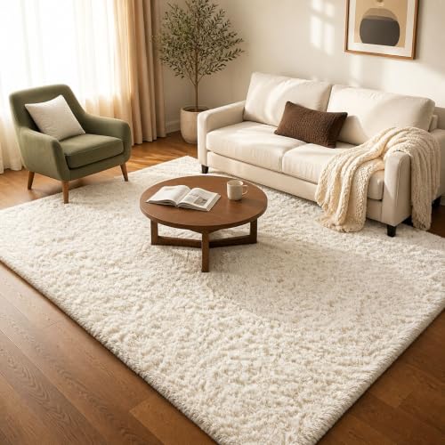 5x7 Area Rugs for Living Room Ivory (2- Ivory / 5' x 7' (Rectangular))