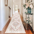 Washable Runner Rugs 2x12 Long for Hallway Kitchen Soft (Pink / 2' x 12' (Runner))