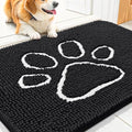 Dog Door Mat for Muddy Paws (30"X20" / Black and White)
