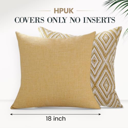 Throw Pillow Covers 18x18 (Ochre / 18" x 18" (Pack of 4))