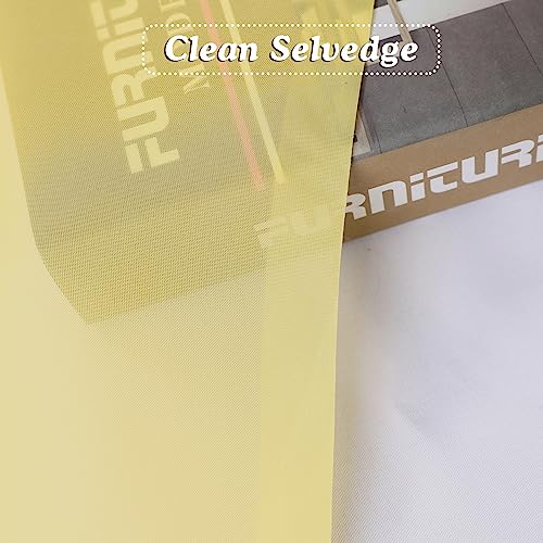 Mustard Yellow Sheer Curtains 45 Inches Long 2 Panels (Mustard Yellow / 42"W x 45"L (Pack of 2))