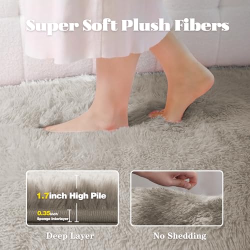 6x9 Area Rugs for Living Room (Grey Camel / 6' x 9' (Rectangular))