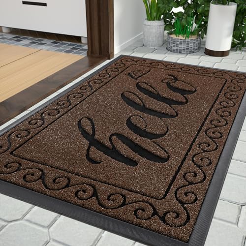Welcome Mats for Front Door 29.5x17 (Coffee / 29.5x17 Inch)