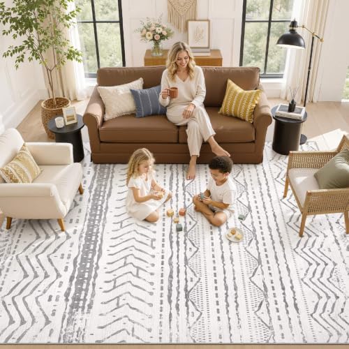 Area Rugs 9x12 Living Room (Color Gray White / 9' X 12' (Rectangular))