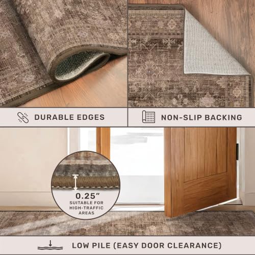 Brown Rug for Living Room 10x14 (10' x 14' (Rectangular) / Brown)