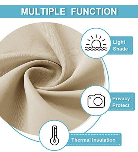 Cafe Curtains 30 inch Length (Biscotti Beige / 29"W x 30"L (Pack of 2))