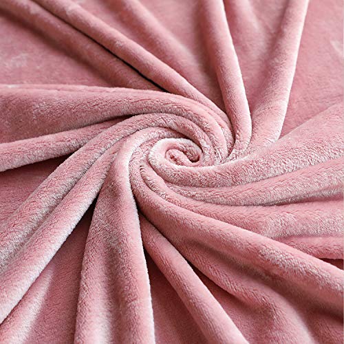 Large Flannel Fleece Throw Blanket (50"x70" / Pink)