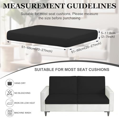4 Pcs Outdoor Cushion Covers (Black / 4PCS)
