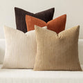 Fall Decorative Throw Pillow Covers Chocolate Brown Rust 18x18 (18" x 18" (Pack of 4) / Brown-beige)