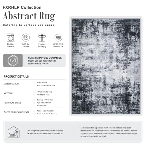 10x14 Area Rug Living Room (Dark Black / 10' x 14' (Rectangular))