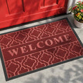 Welcome Door Mat (29.5x17 Inch / Black Red)