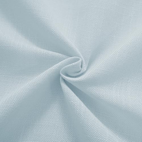 Sky Blue Curtains 84 inch Length for Bedroom Back Tab Light Filtering Semi Sheer Blue Living Room Curtains Linen Cotton Textured Drapery Panel Aesthetic Decor Light Blue 52x84 (Sky Blue / 52"W x 84"L (Pack of 2))