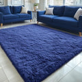 5x7 Machine Washable Large Area Rugs for Living Room (5x7 Ft / Navy Blue)