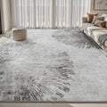 5x7 Area Rugs for Living Room (Flower-grey / 5' x 7')