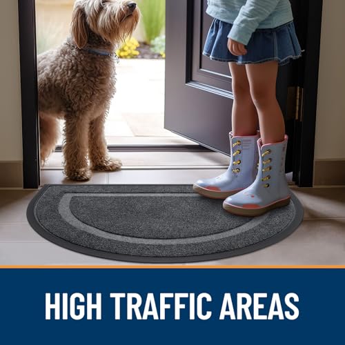 Half Circle Front Door Mat Outside 71x47 All (Grey / 71" x 47")