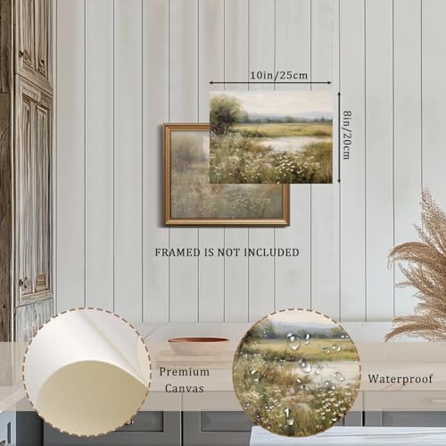 Vintage Farmhouse Canvas Wall Art (10"L x 8"W / Wildflower)