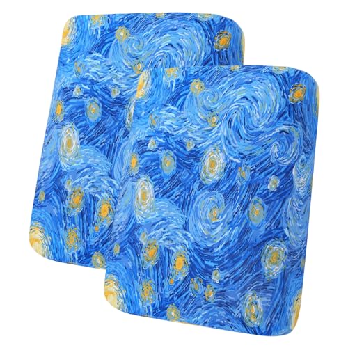 Printed Couch Cushion Covers (Light Blue / Seat Cover 2 Pack)