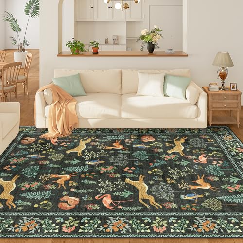 8x10 Area Rugs (Black (Animal) / 8' x 10' (Rectangular))