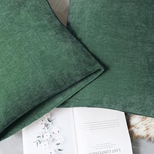 Decorative Standard Throw Pillow Covers 26 X 20 Inches Dark Green (26" x 20" (Pack of 2) / Dark Green)