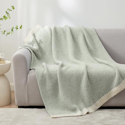 Heather Sage Green Throw Blanket for Couch (Sage Green / Throw (50"x60"))