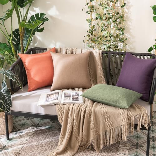 Decorative Outdoor Pillow Covers Lumbar Waterproof 12x20 Gray Green (20" x 12" (Pack of 2) / Gray Green)