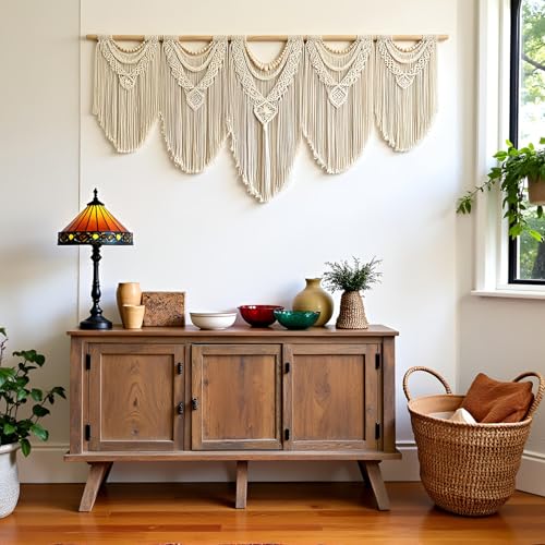 Extral Large macrame wall hanging (Wood Bead-A)