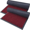 2 Pack Front Door Mats 29.5x17 (Wine Red / 29.5" x 17")