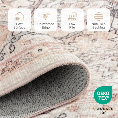 6x9 Pink Area Rugs for Bedroom Living Room (Sunflower Pink / 6' x 9' (Rectangular))