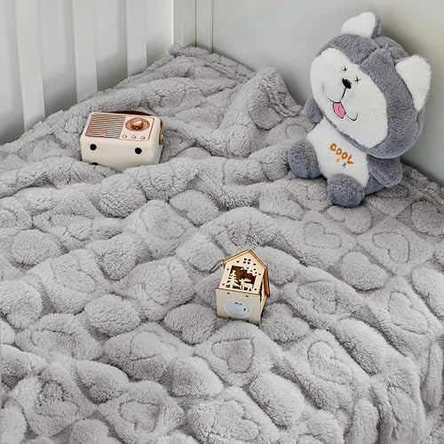 Heart Baby Blanket (01 Silver Grey / 30"x40")