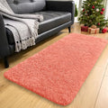 2x4 Machine Washable Runner Rugs for Hallway (2x4 Ft / Coral Red)