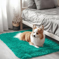 2x3 Machine Washable Small Bedside Rug (2x3 Ft / Teal Green)