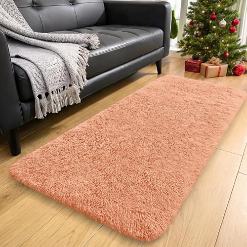 2x5 Machine Washable Runner Rugs for Hallway (2x5 Ft / Muted Orange)