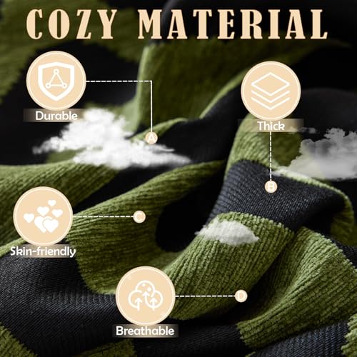Boho Geometric Couch Covers for Sofa Pet Friendly Avocado and Black Sofa Covers Washable Chenille Couch Blanket Cover for 1 2 Cushion Couches Pet Protector Furniture Cover Soft (71" x 102" / T: Avocado)