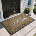Welcome Mat Heavy Duty Sturdy Door Mats for Home Entrance Outdoor Indoor (Brown / 60x36 Inch)