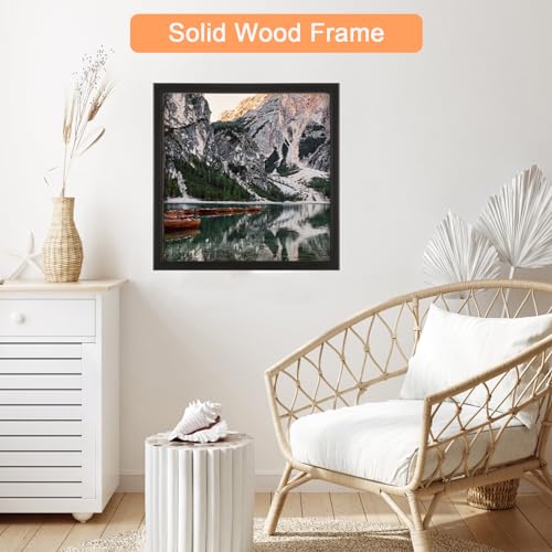 18x18 Wood Frame Black (Black / 18x18)