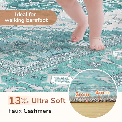Soft Area Rugs 6x9 (6' x 9' (Rectangular) / Teal)