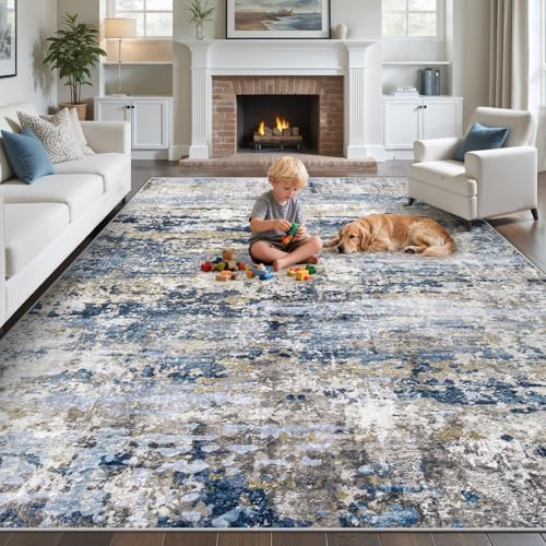 Area Rugs 10x14 Living Room (Bluegreybrown / 10' x 14' (Rectangular))
