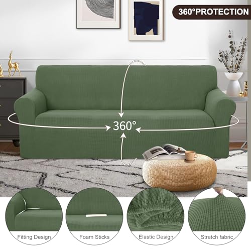 Oversized Stretch Couch Cover Slipcover (Loden Frost / Xl Sofa)