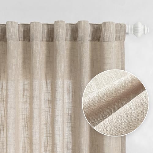 Curtains for Kitchen Windows (50"W x 63"L (Pack of 2) / Taupe)