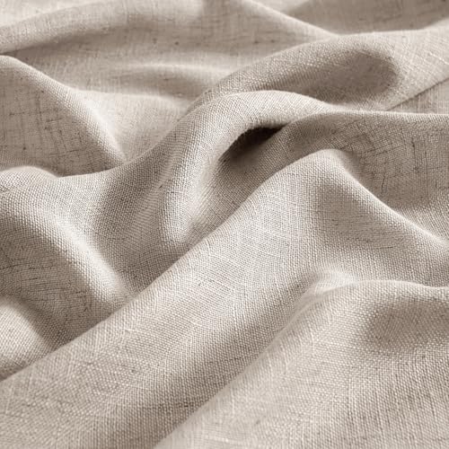 Natural Linen Curtains 52x108 Inch 2 Panels for Bedroom Living Room (52"W x 108"L (Pack of 2) / Natural)