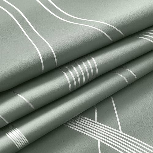 Greyish Green Curtain Panels for Vintage Bedroom (1 - Greyish Green / 52"W x 84"L (Pack of 2))