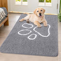 Dog Door Mat for Muddy Paws (40"X32" / Grey and White)