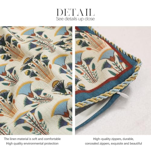 Designer French Vintage Linen Throw Pillow Cover (28" x 12" (Pack of 1) / Wensel D)