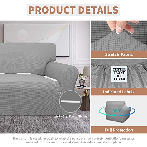 100% Waterproof Chair Couch Cover (Light Gray / Chair)