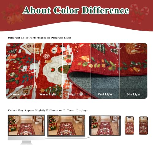 Christmas 2x8 Hallways Runner Rug (2' x 8' (Rectangular) / Xmas/Red)