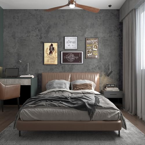 Concrete Wallpaper Peel and Stick Wall Paper for Bedrooms Cement Wrap (blue/grey / 15.8" x 591")