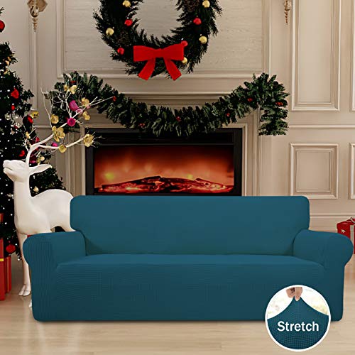 Stretch Oversized Sofa Couch Slipcover Washable Peacock Blue (X-Large Sofa / Peacock Blue)