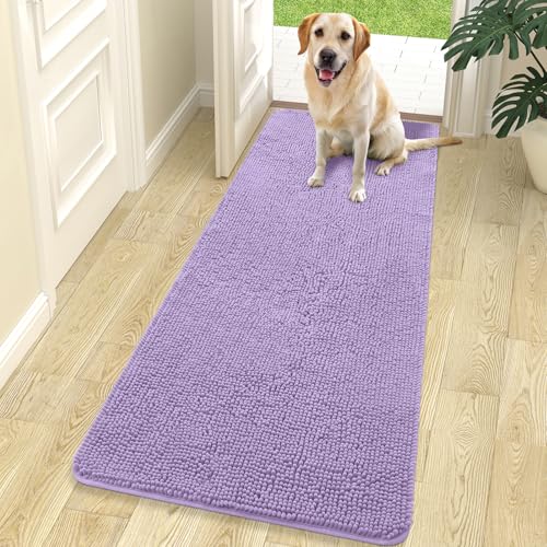 Dog Door Mat for Muddy Paws 70x24 (Lavender / 70" X 24")