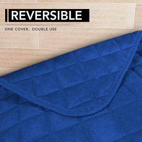 Sectional Couch Covers for Dogs L Shape Sofa Cover Reversible Sofa Slipcover Chaise Lounge Cover Furniture Protector Cover for Pets Dog Cat (42" x 52" / Classic Blue/Classic Blue)